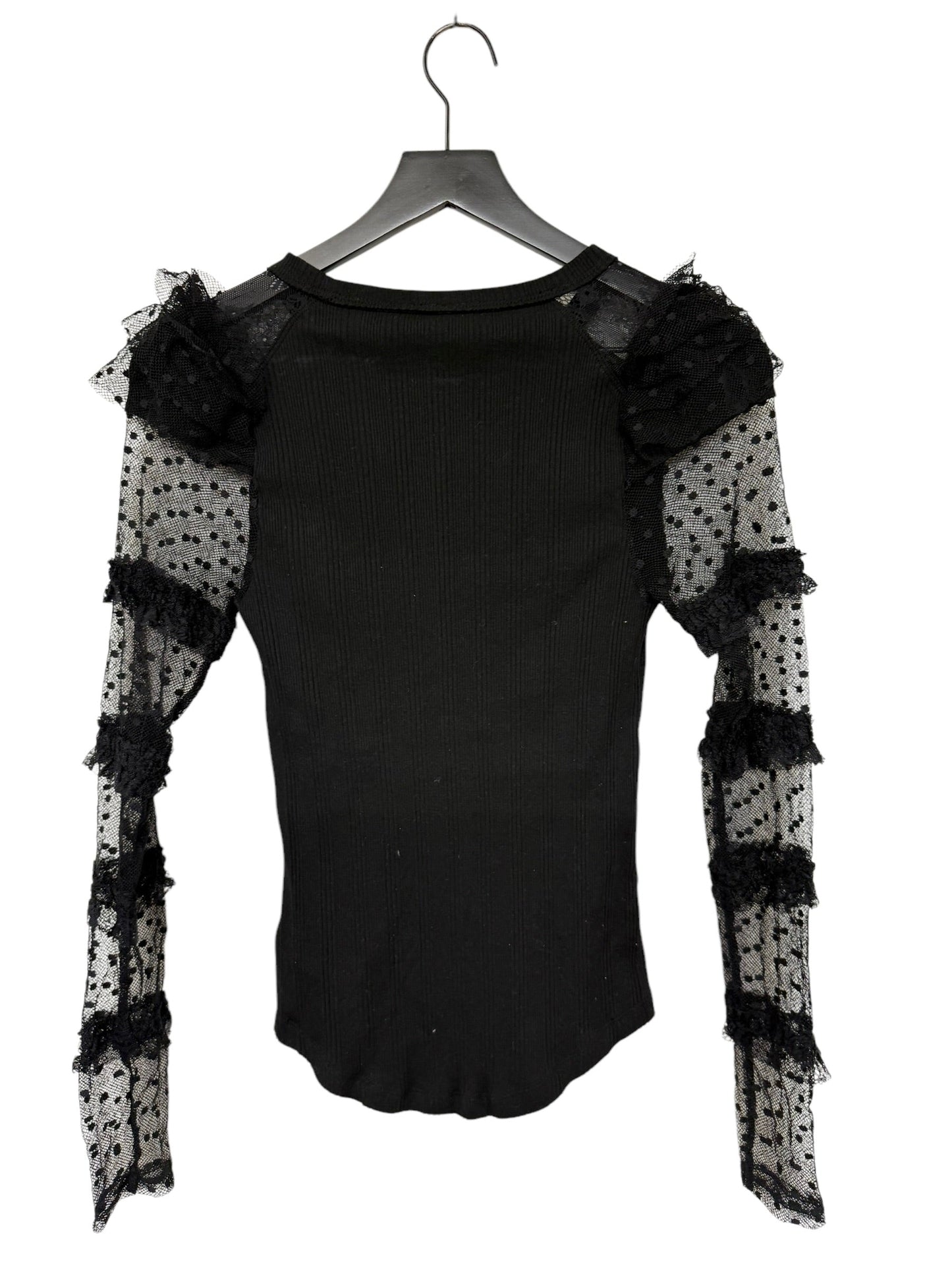 Top Long Sleeve By Free People In Black, Size: S