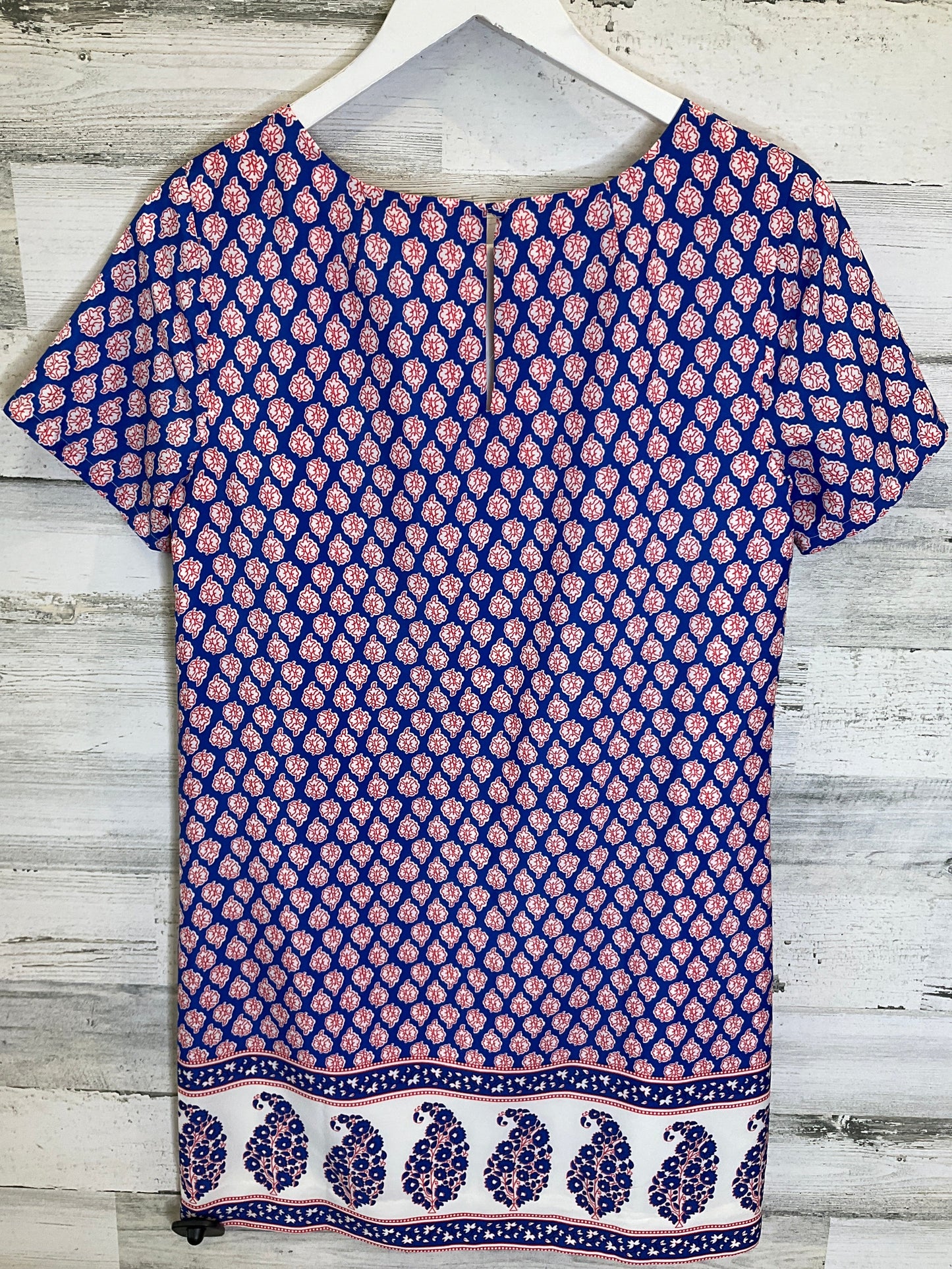 Blue & Orange Dress Casual Short J. Crew, Size S