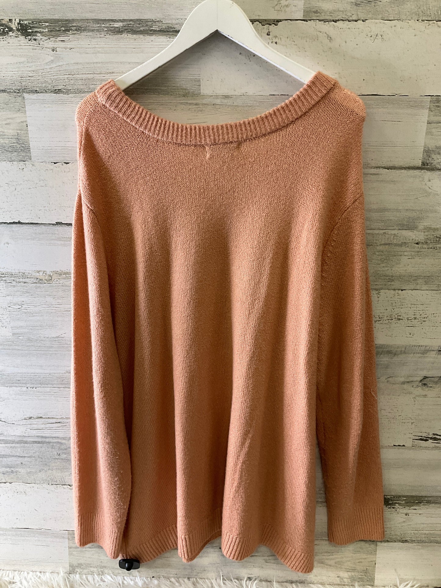 Sweater By Ava & Viv In Peach, Size: 4x