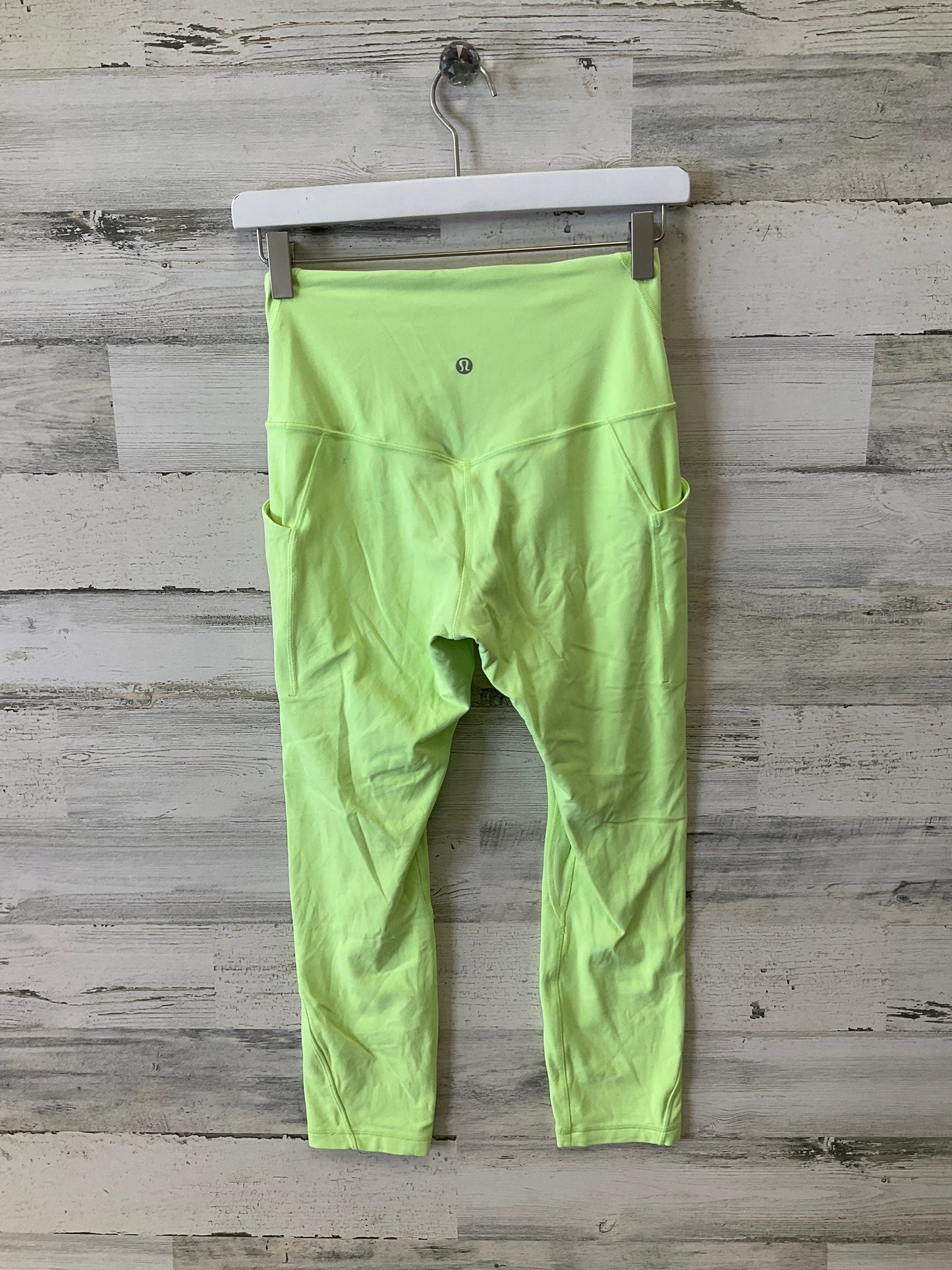 Athletic Leggings Capris By Lululemon In Yellow, Size: 6