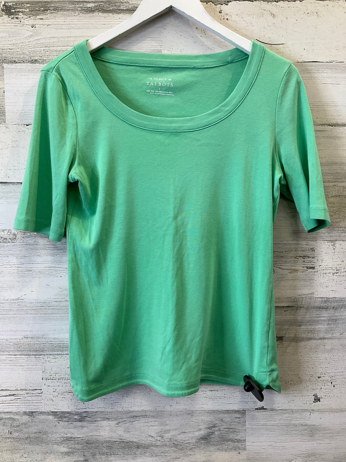 Green Top Short Sleeve Basic Talbots, Size S