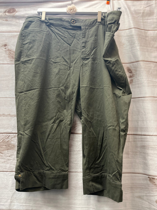 Capris By Cj Banks In Green, Size: 20