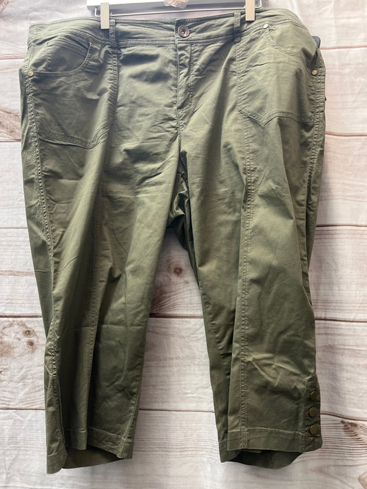 Capris By Cj Banks In Green, Size: 20