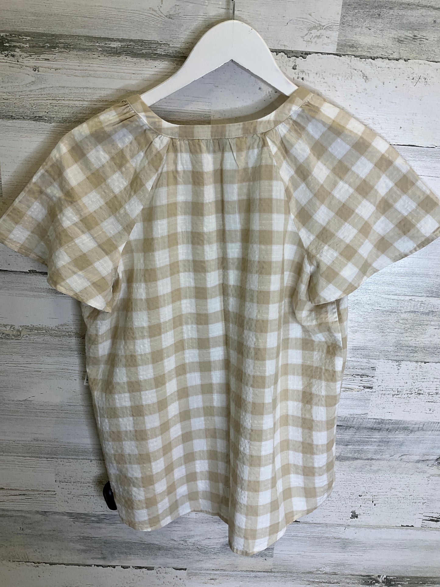 Top Short Sleeve By Sonoma In Tan, Size: Xs