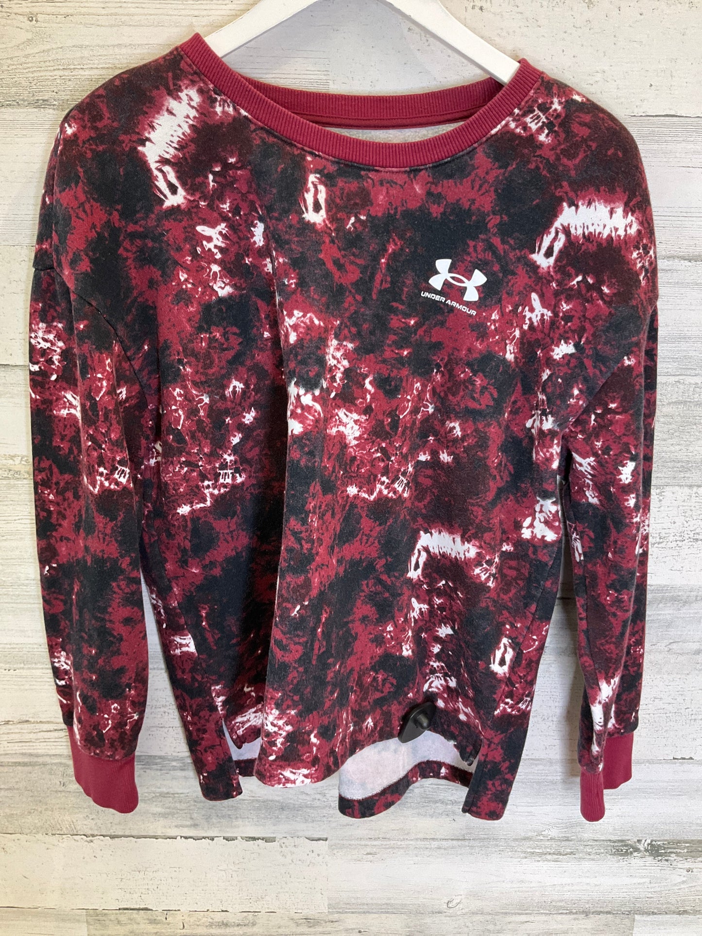 Red Athletic Sweatshirt Crewneck Under Armour, Size M