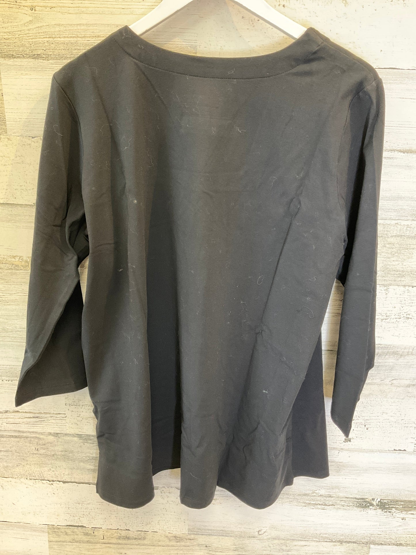 Black Top Long Sleeve Susan Graver, Size 1x