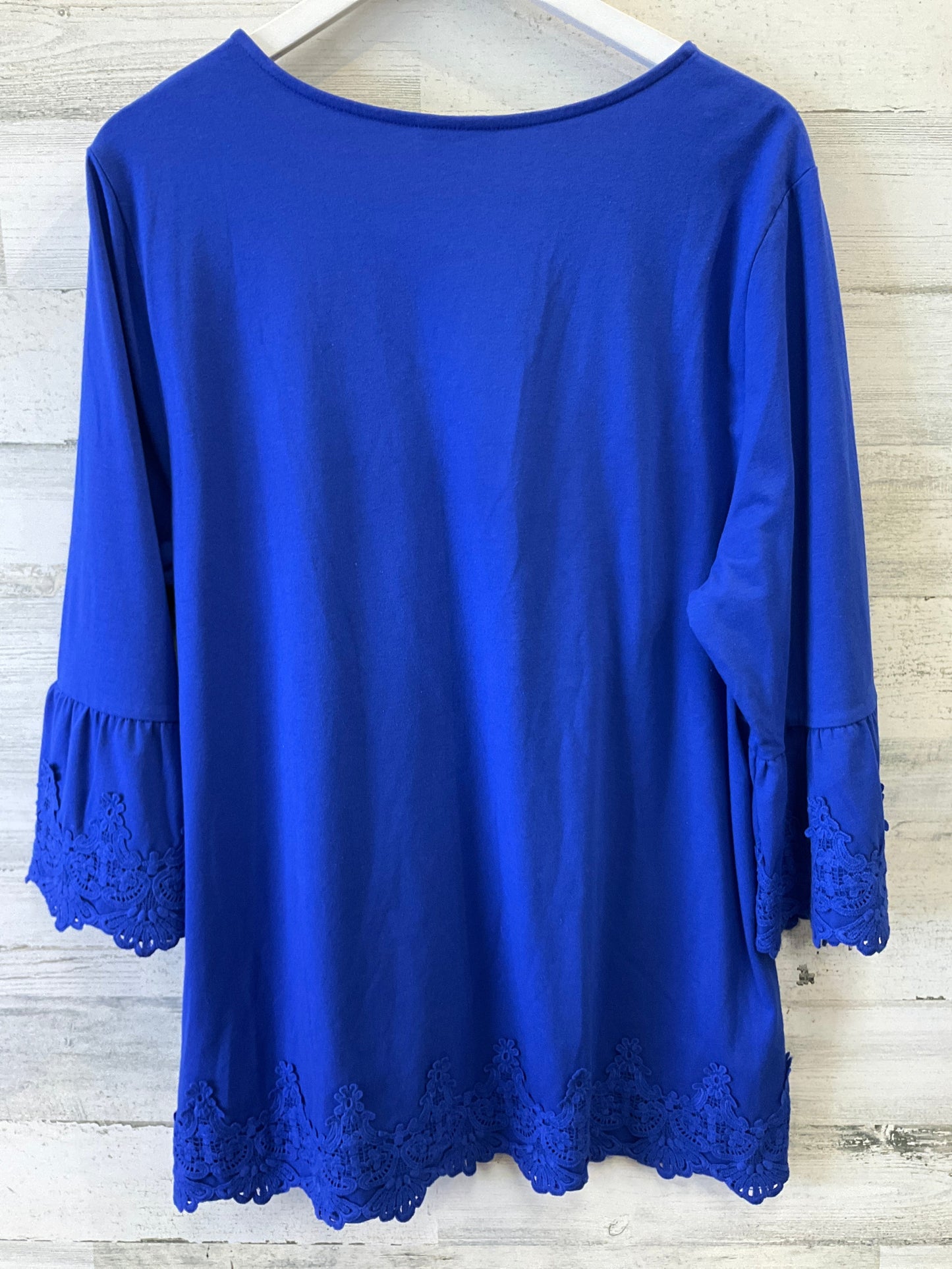 Blue Top 3/4 Sleeve Charter Club, Size Xxl