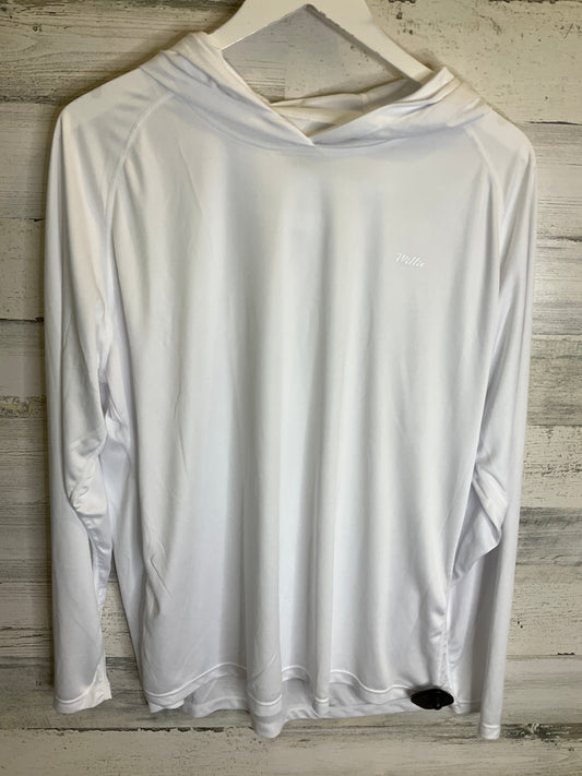 Athletic Top Long Sleeve Hoodie By Clothes Mentor In White, Size: 1x