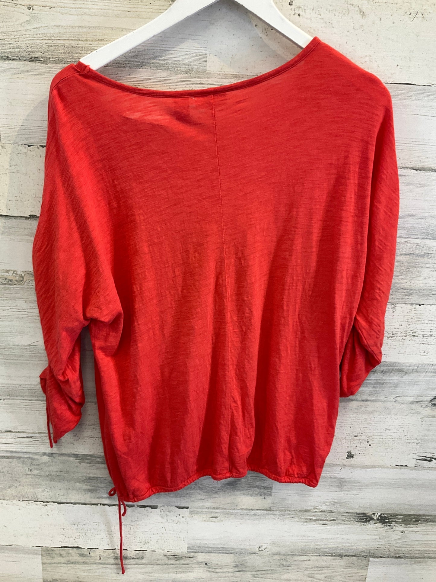 Top 3/4 Sleeve By Chicos In Orange, Size: L