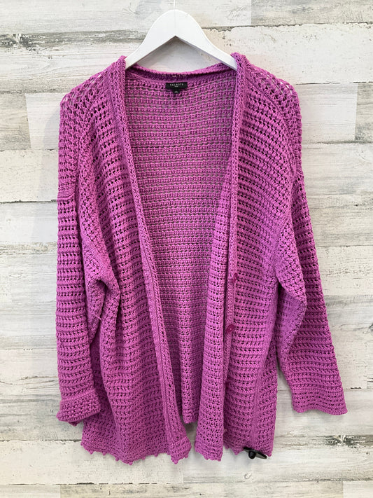 Sweater Cardigan By Talbots In Purple, Size: 2x