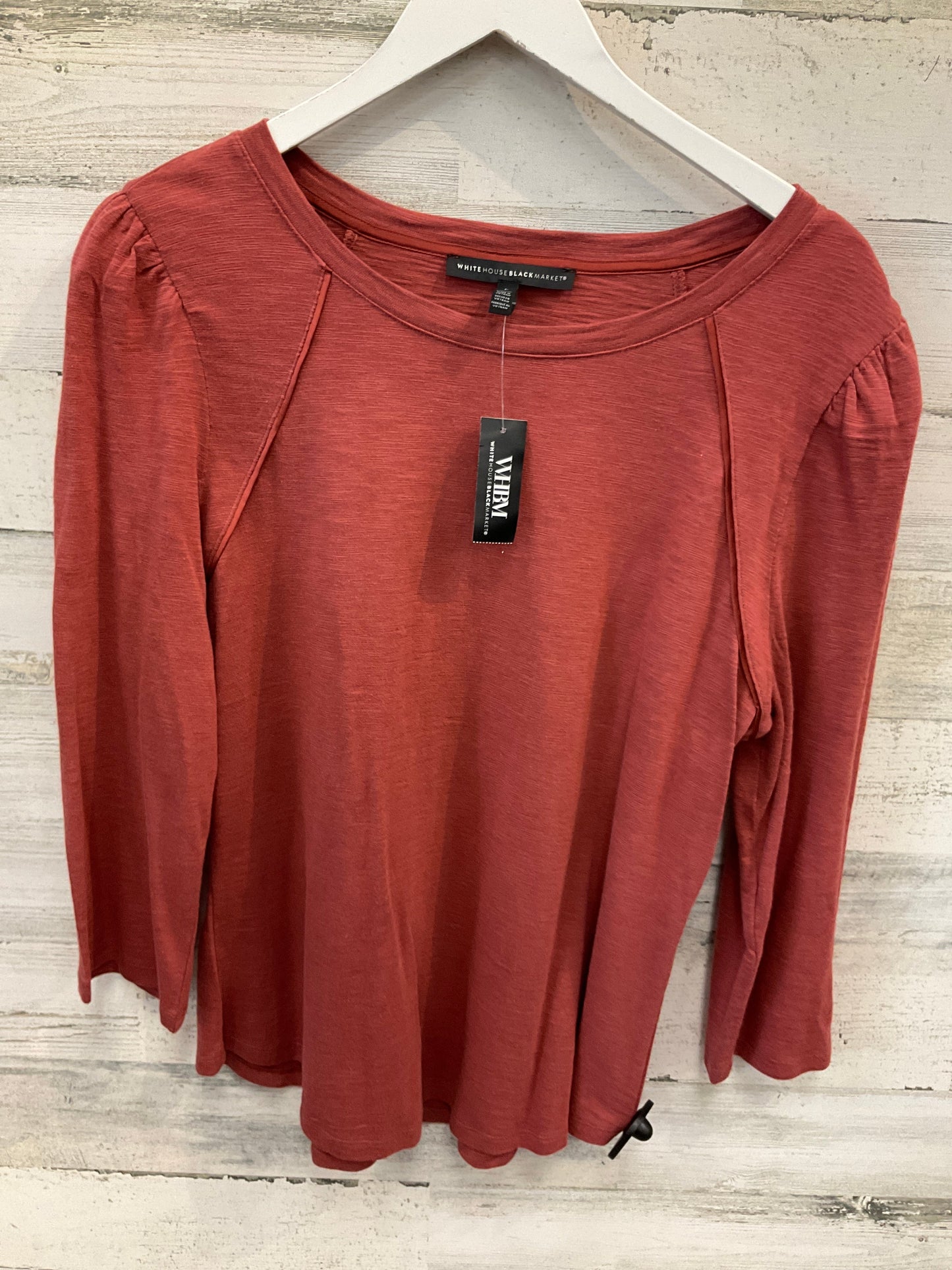 Top Long Sleeve By White House Black Market In Orange, Size: L