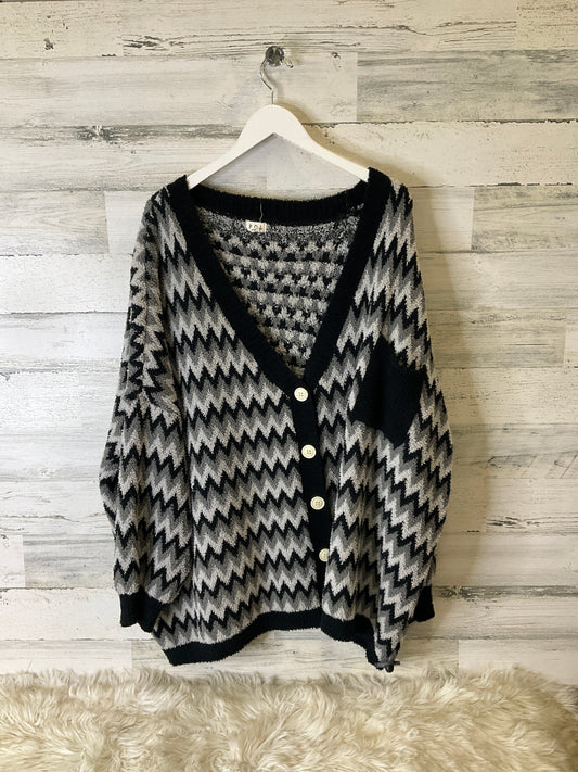 Sweater Cardigan By Pol In Black, Size: L