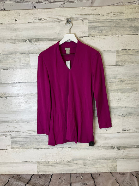 Top Long Sleeve Basic By Chicos In Pink, Size: S