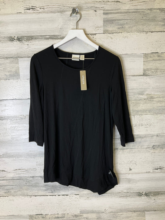 Top Long Sleeve By Chicos In Black, Size: S