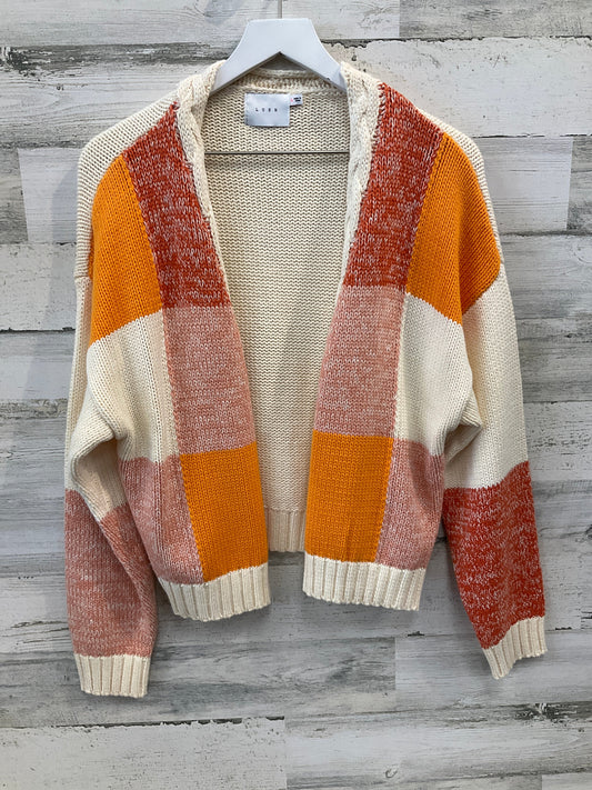 Sweater Cardigan By Lush In Orange, Size: L