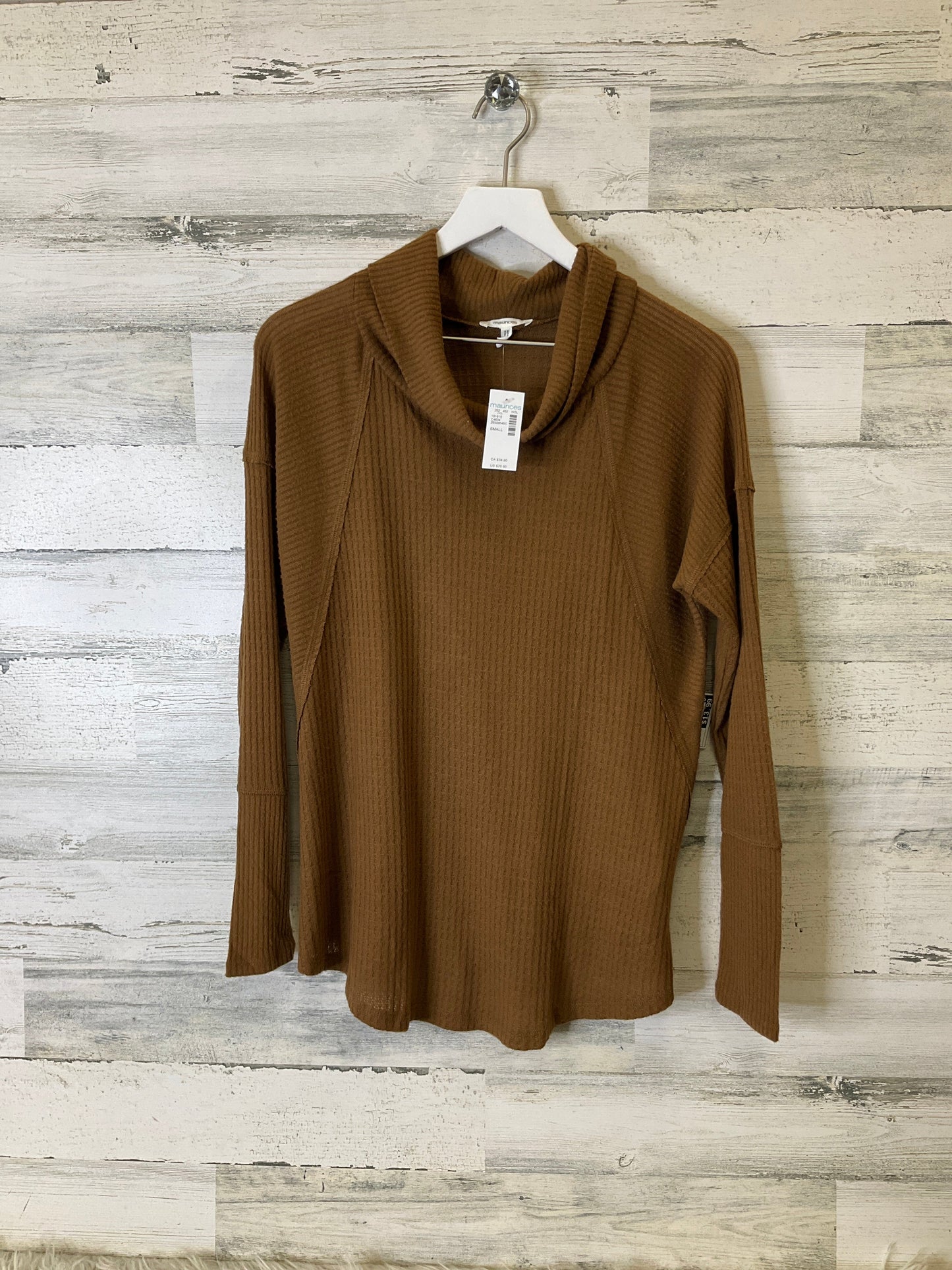 Top Long Sleeve By Maurices In Brown, Size: S