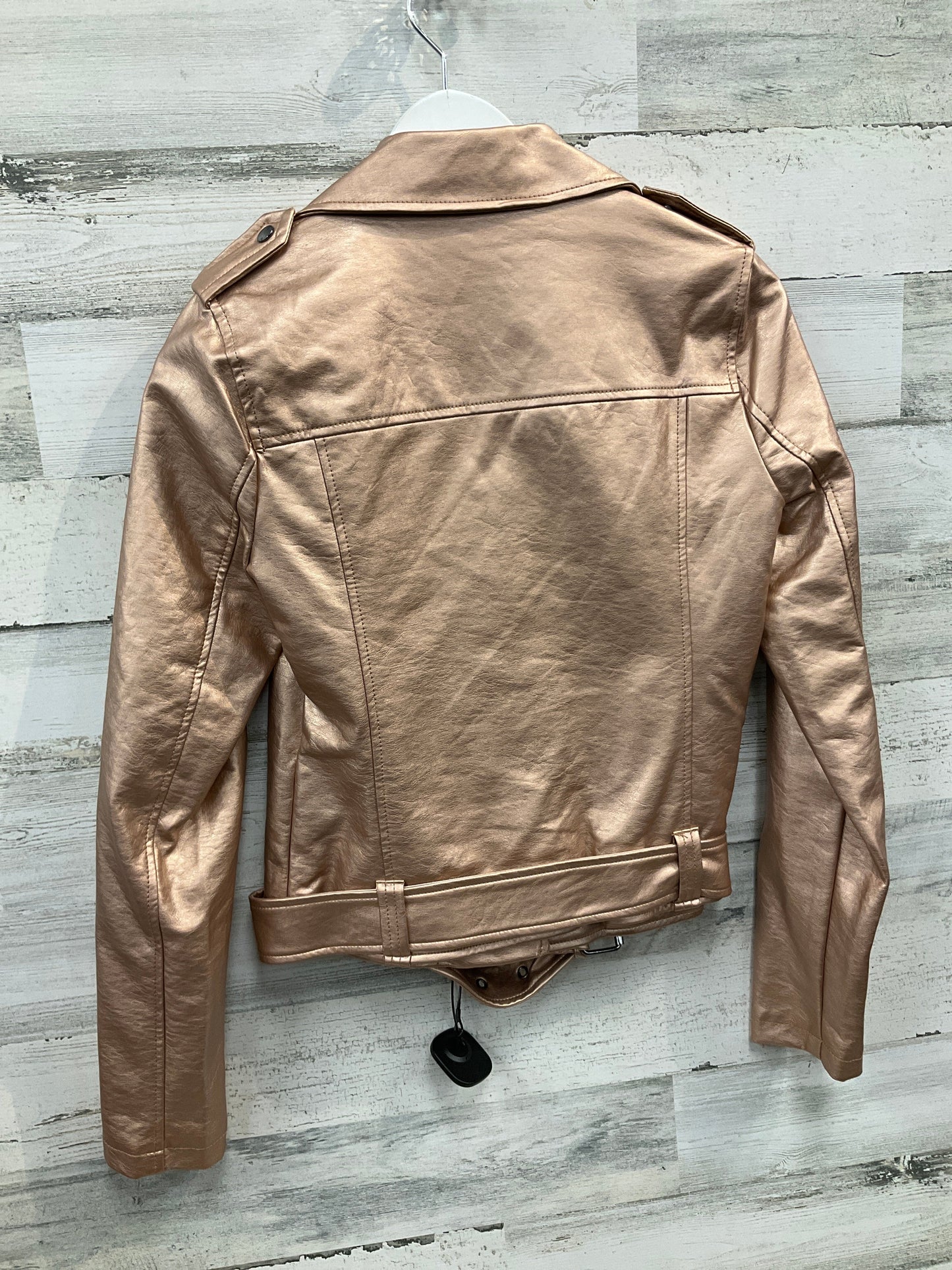 Jacket Moto By Guess In Rose Gold, Size: Xs