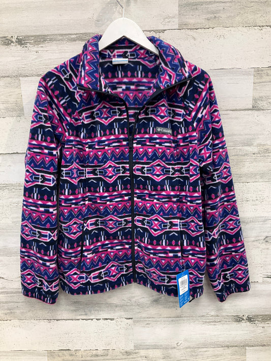 Jacket Fleece By Columbia In Blue & Pink, Size: L