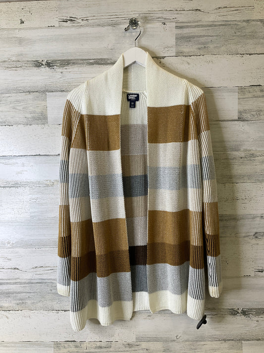 Sweater Cardigan By Lands End In Tan, Size: Xs