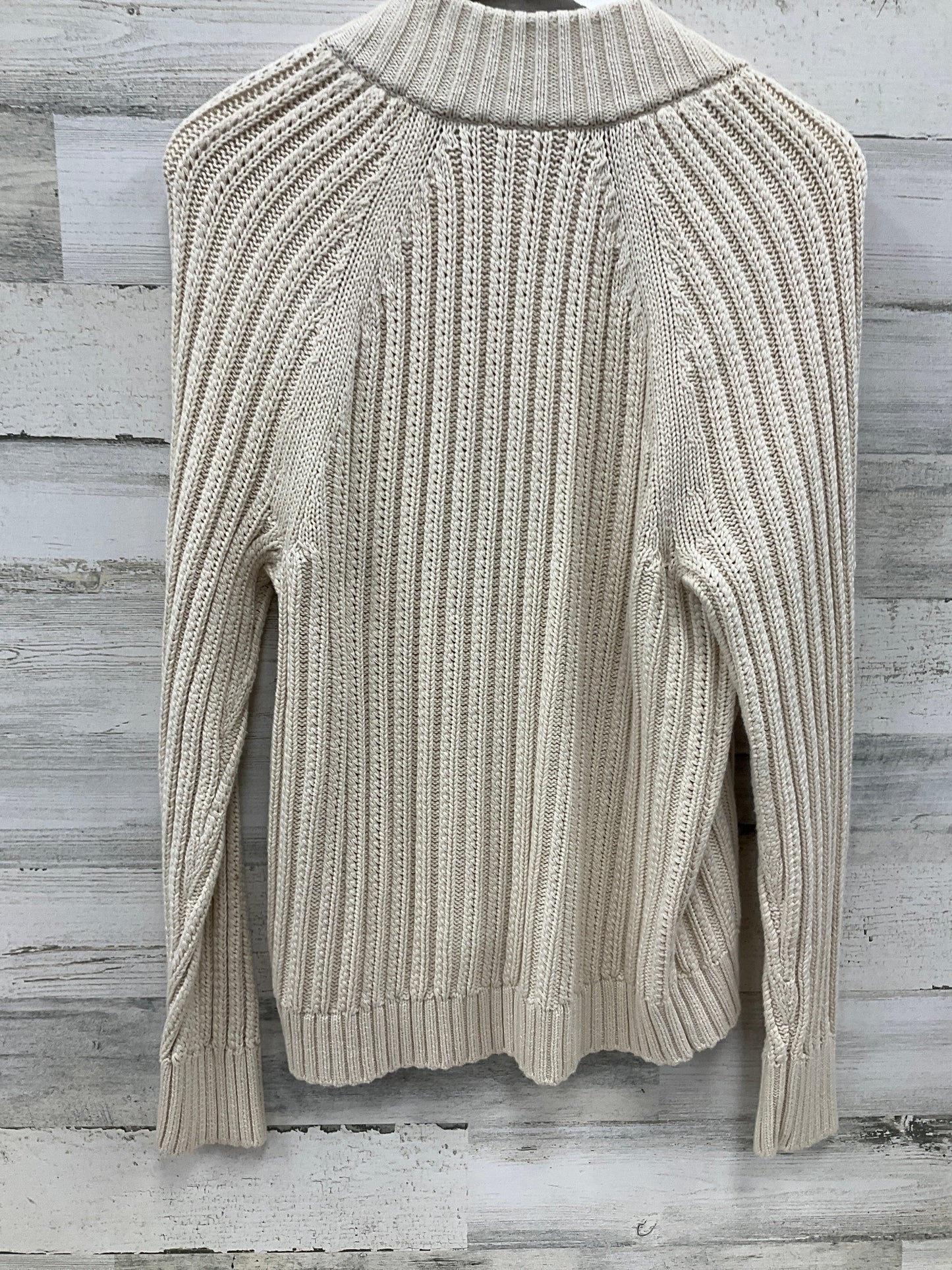 Sweater Cardigan By Gap In Cream, Size: M