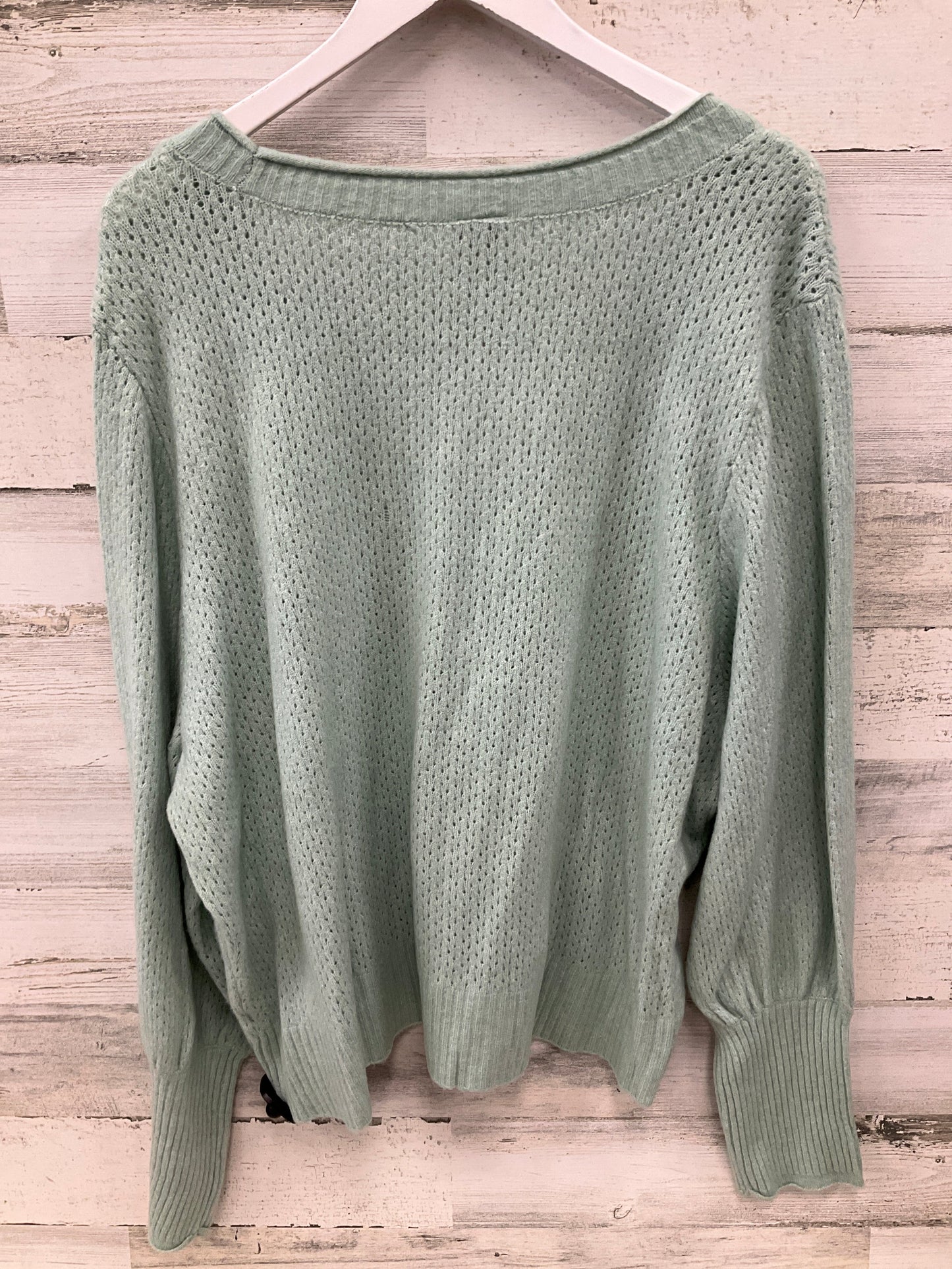 Sweater Cardigan By Worthington In Green, Size: 3x