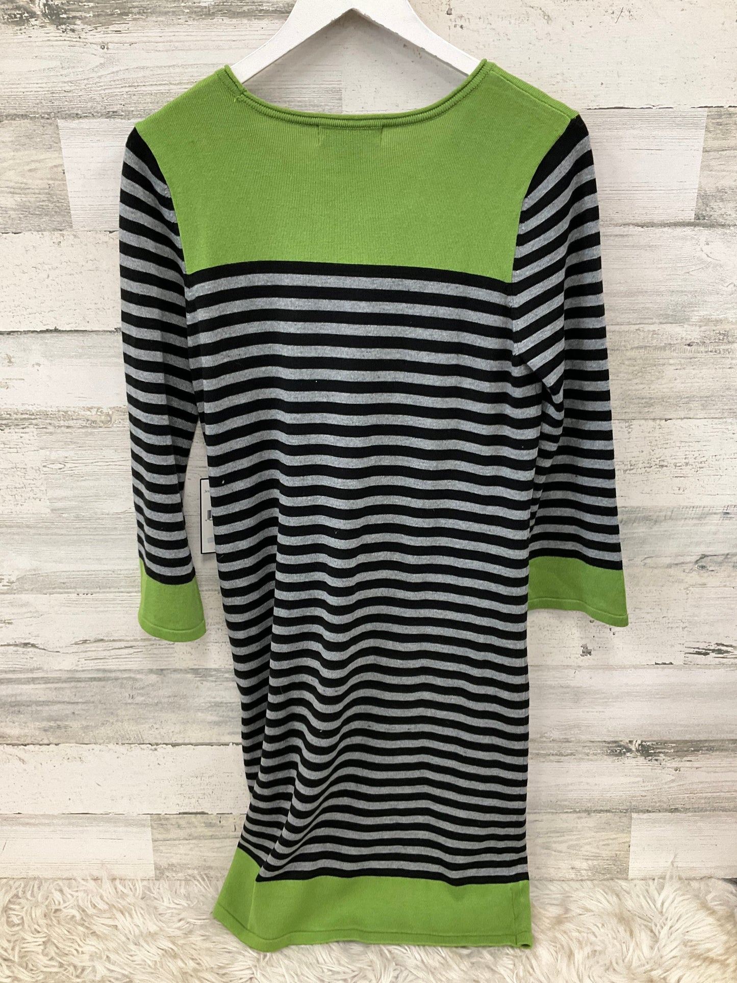 Dress Sweater By Jessica Howard In Black & Green, Size: M