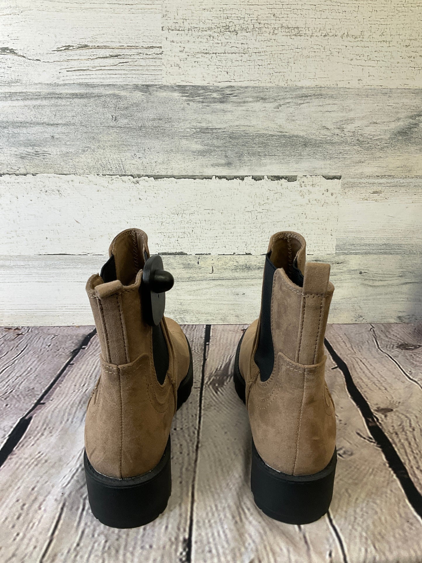 Tan Boots Ankle Heels Old Navy, Size 7