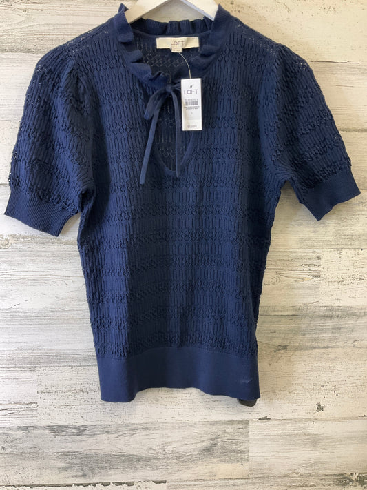 Top Short Sleeve By Loft In Blue, Size: S