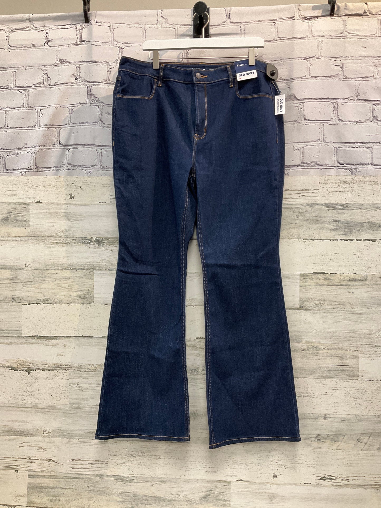 Jeans Flared By Old Navy In Blue, Size: 16