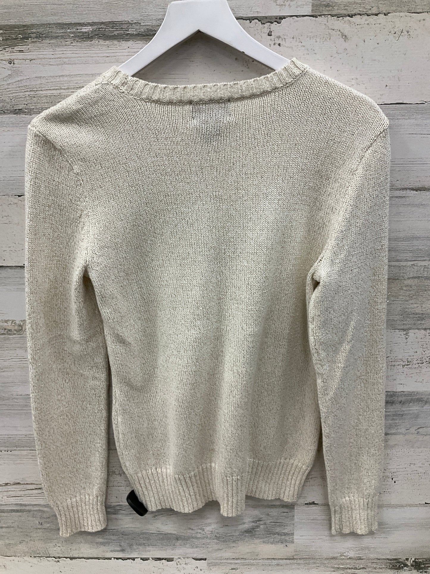 Sweater By Chaps In Cream, Size: M