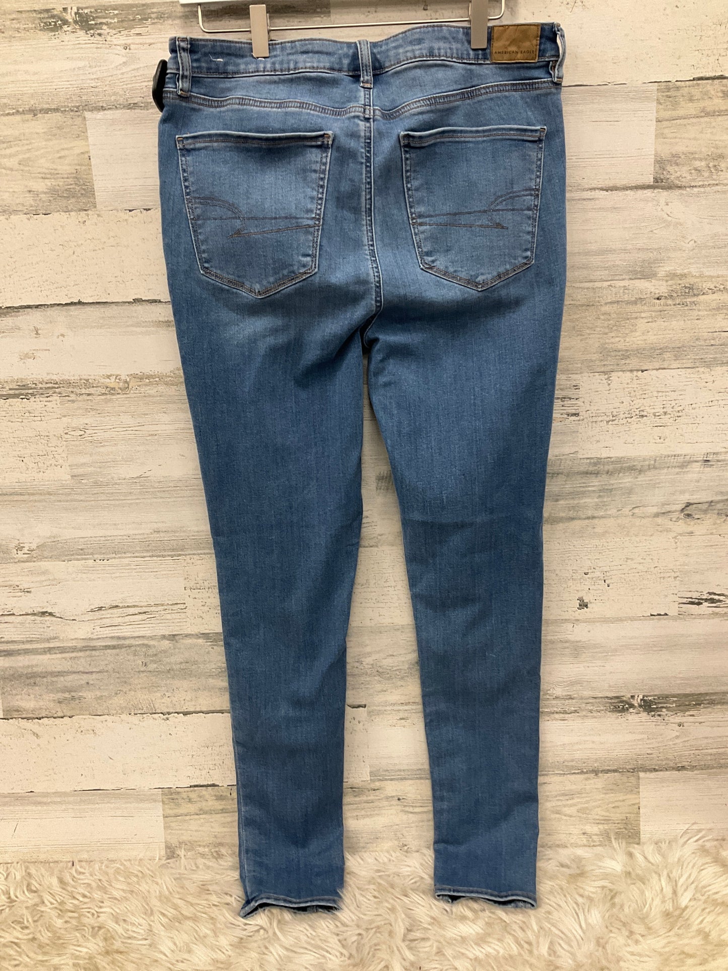 Jeans Skinny By American Eagle In Blue, Size: 14