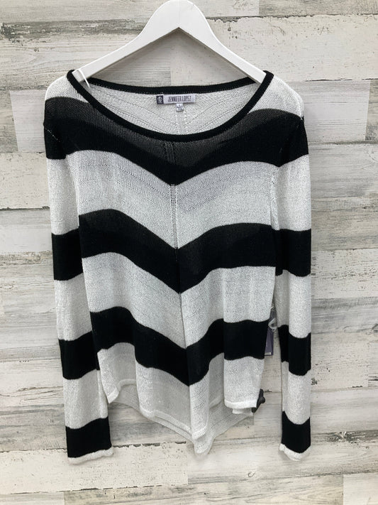 Sweater By Jennifer Lopez In Black & White, Size: L