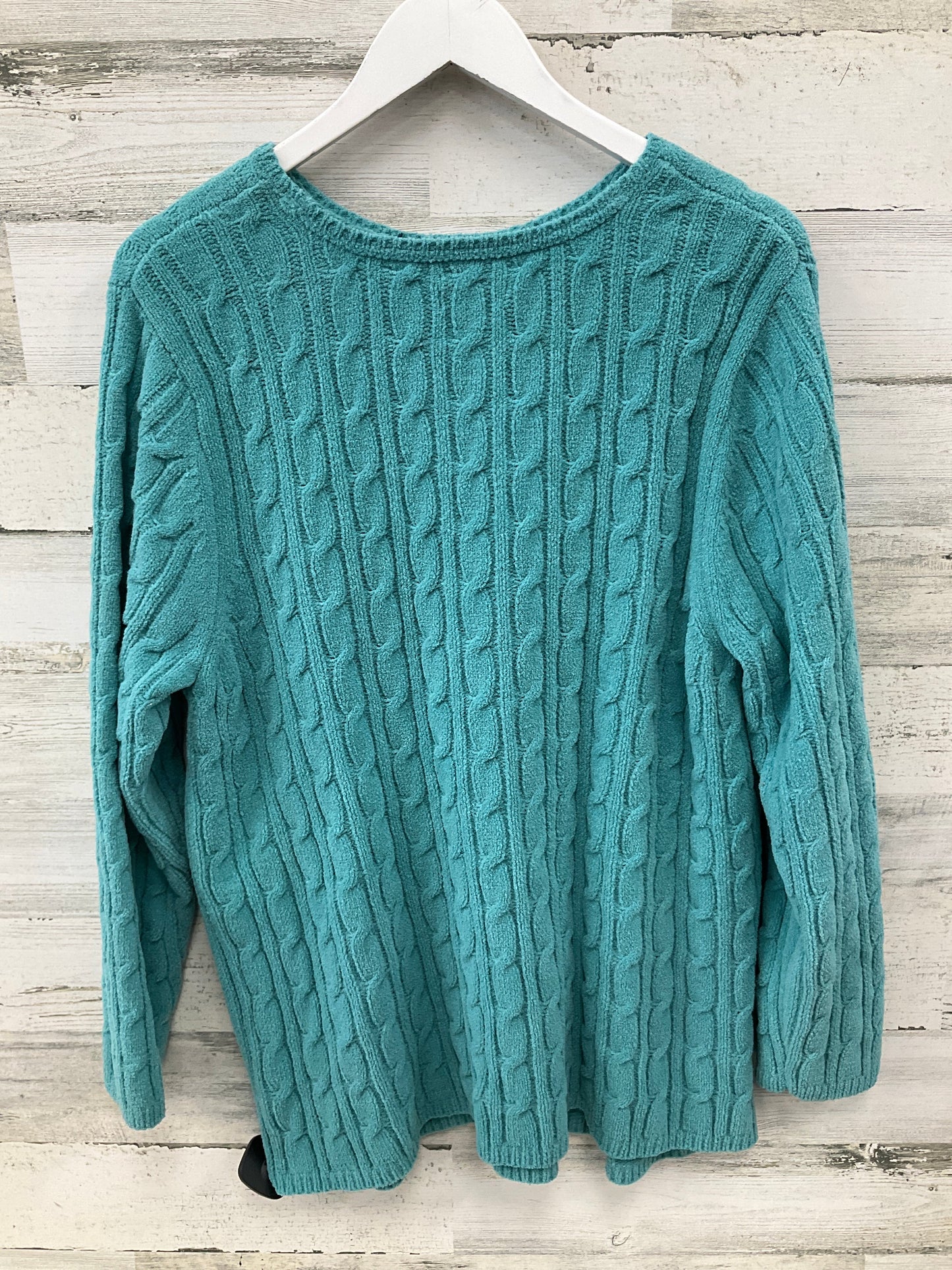 Sweater By Croft And Barrow In Green, Size: 1x