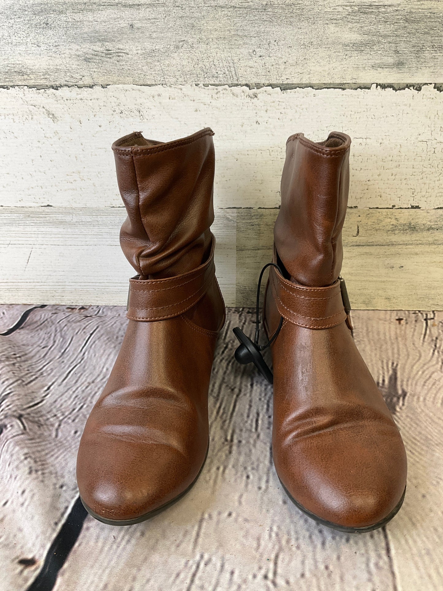 Brown Boots Ankle Flats Lower Eastside, Size 6