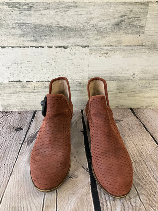 Brown Boots Ankle Heels Lucky Brand, Size 8