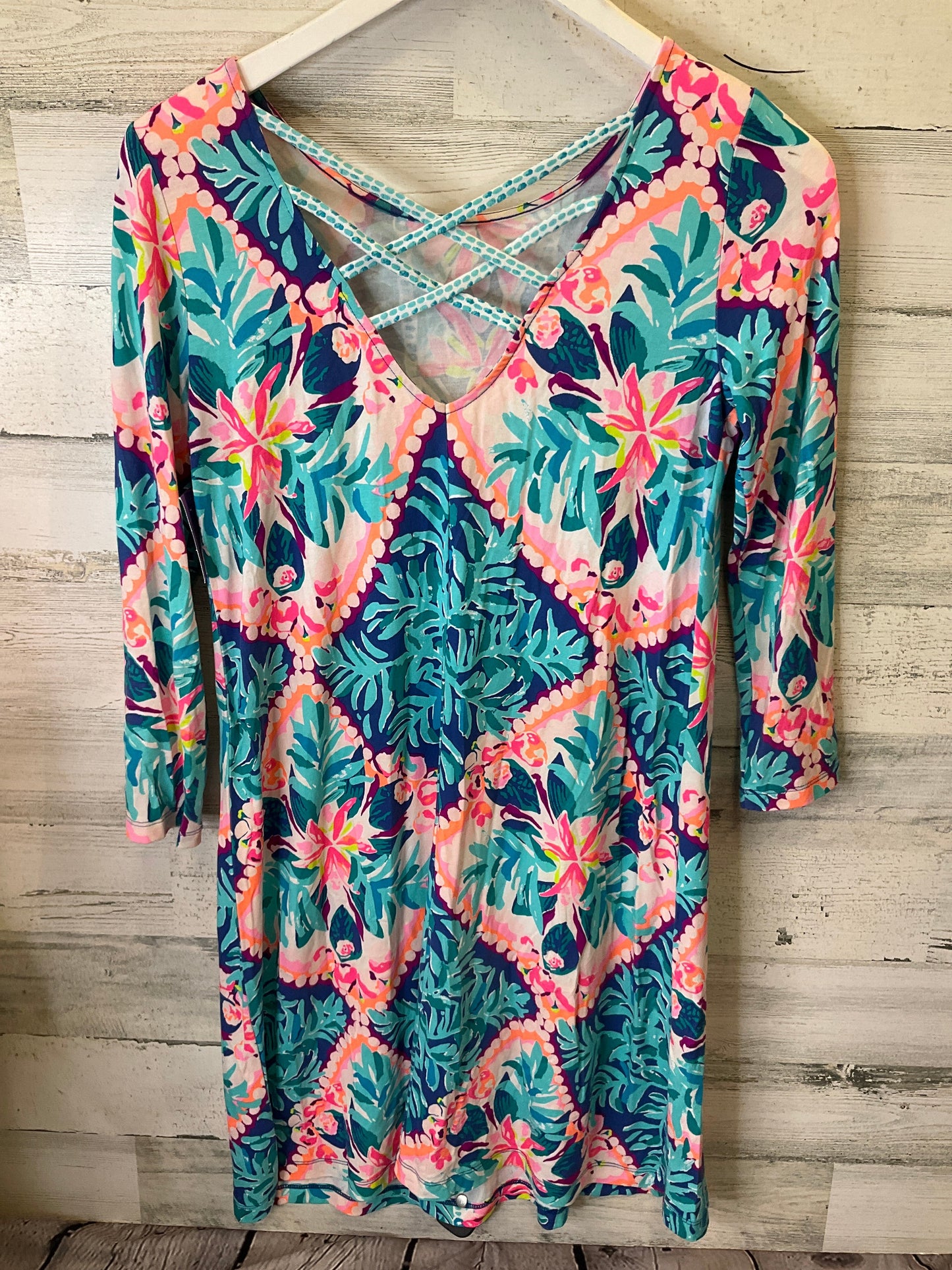 Blue & Pink Dress Casual Short Lilly Pulitzer, Size Xs