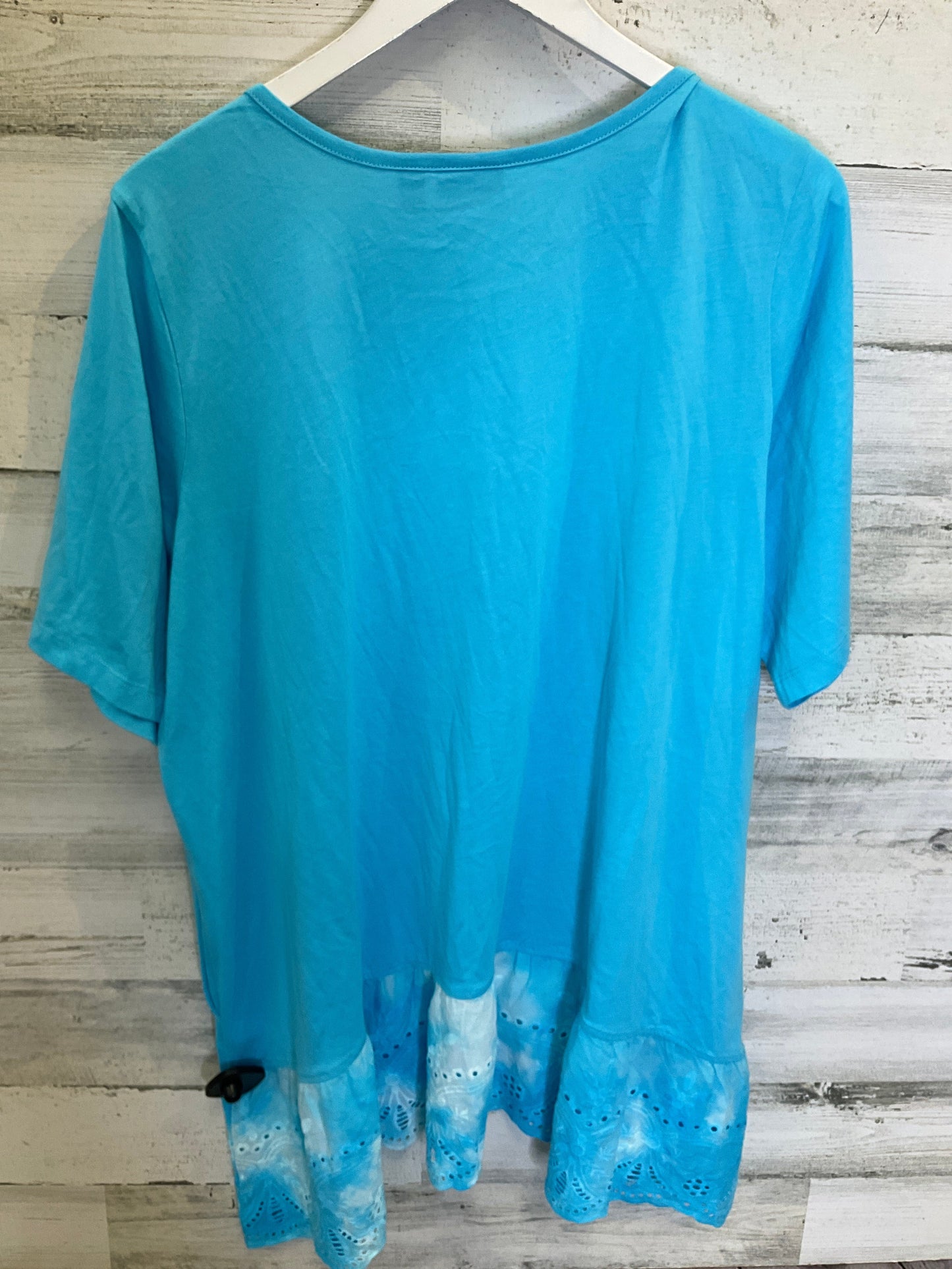 Blue Tunic Short Sleeve Logo, Size 1x