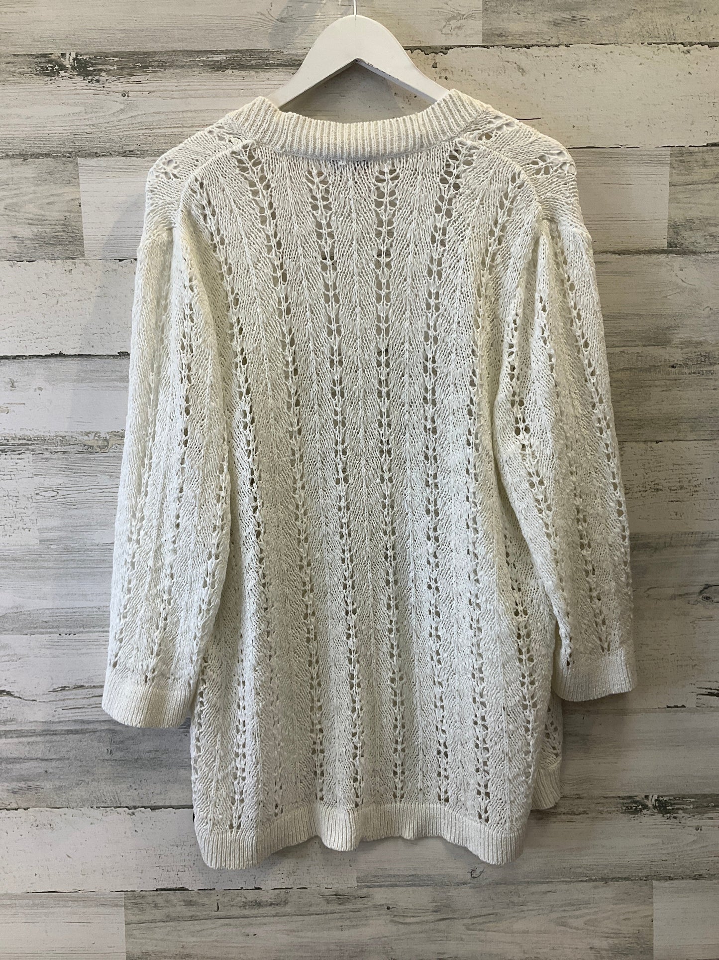 White Cardigan Chicos, Size Xl