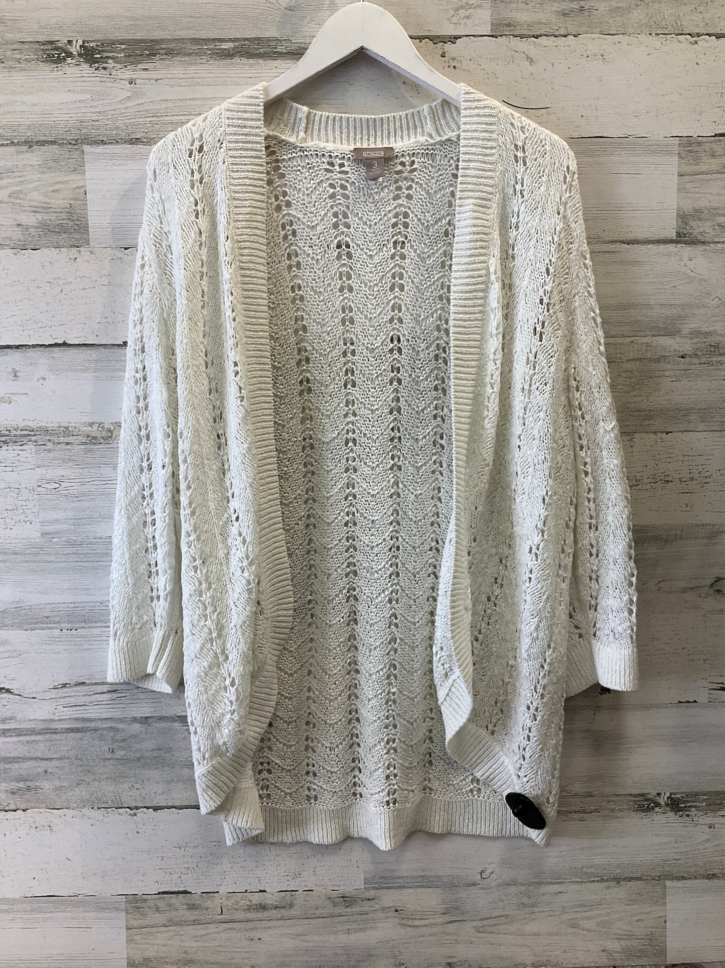 White Cardigan Chicos, Size Xl