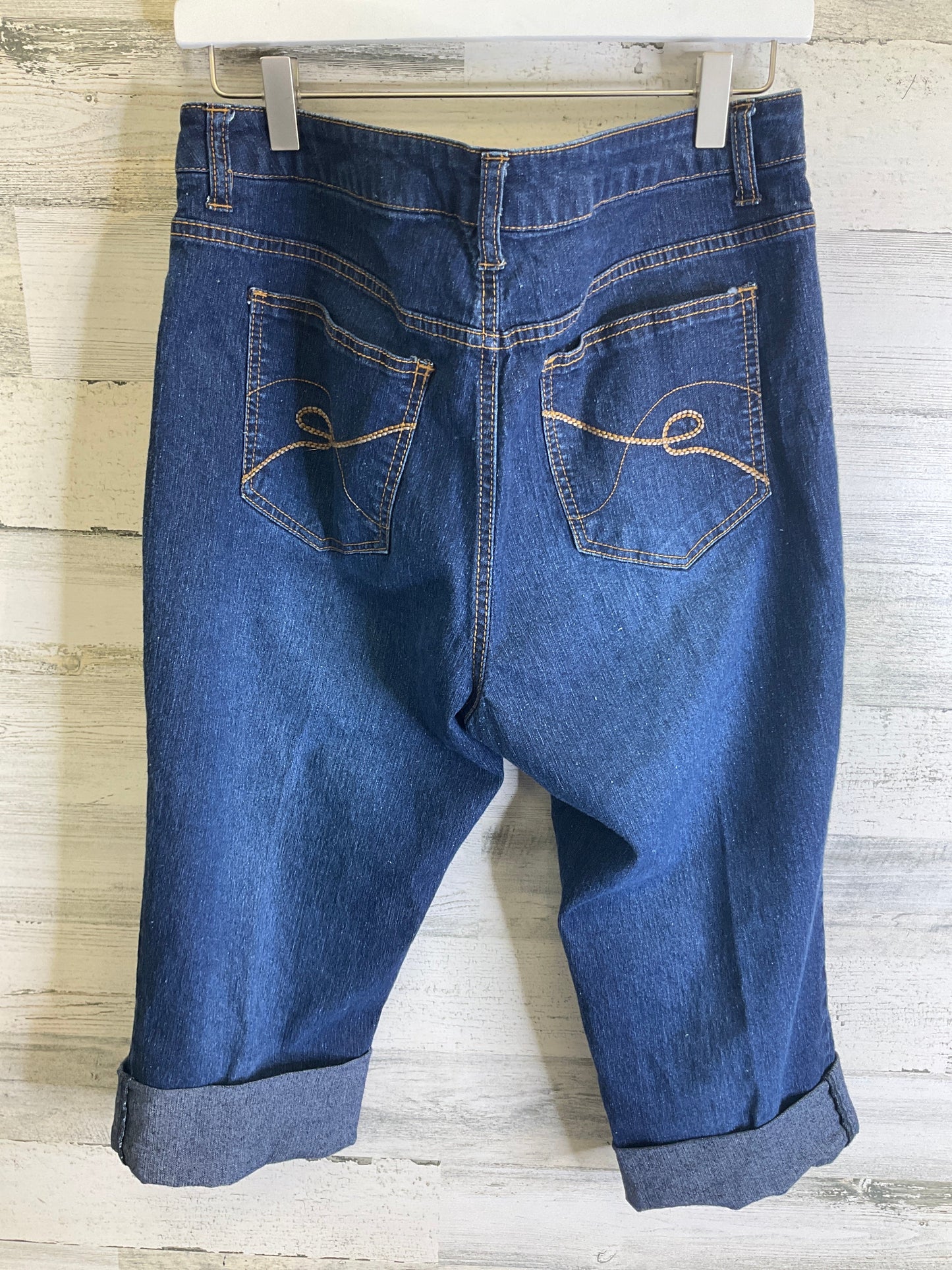 Capris By Relativity In Blue Denim, Size: 14