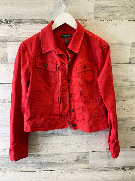 Jacket Denim By Ralph Lauren In Orange, Size: L