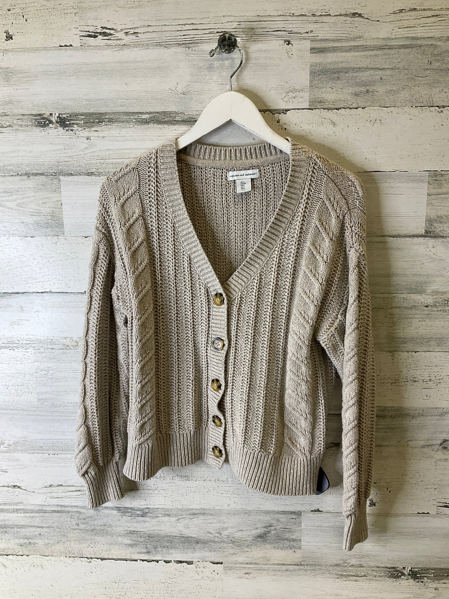 Cardigan By Cupcakes And Cashmere In Ivory, Size: S