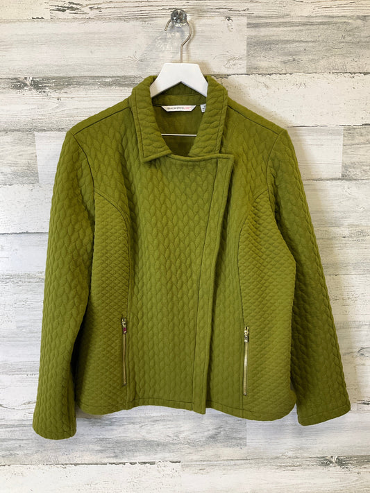 Jacket Moto By Isaac Mizrahi Live Qvc In Green, Size: M