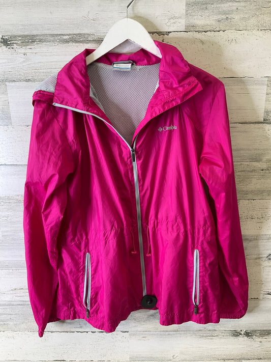 Jacket Windbreaker By Columbia In Pink, Size: L