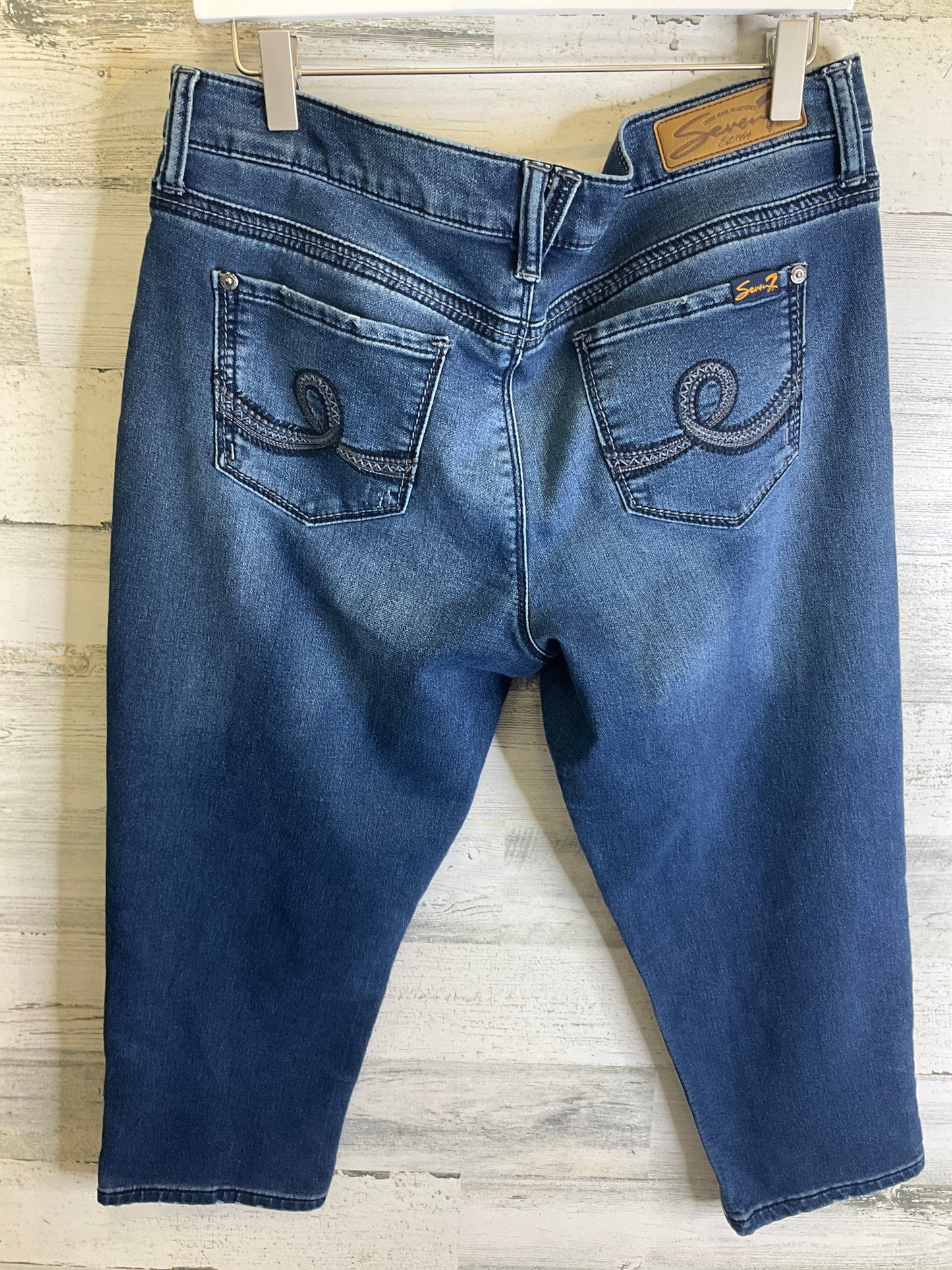 Capris By Seven 7 In Blue Denim, Size: 10