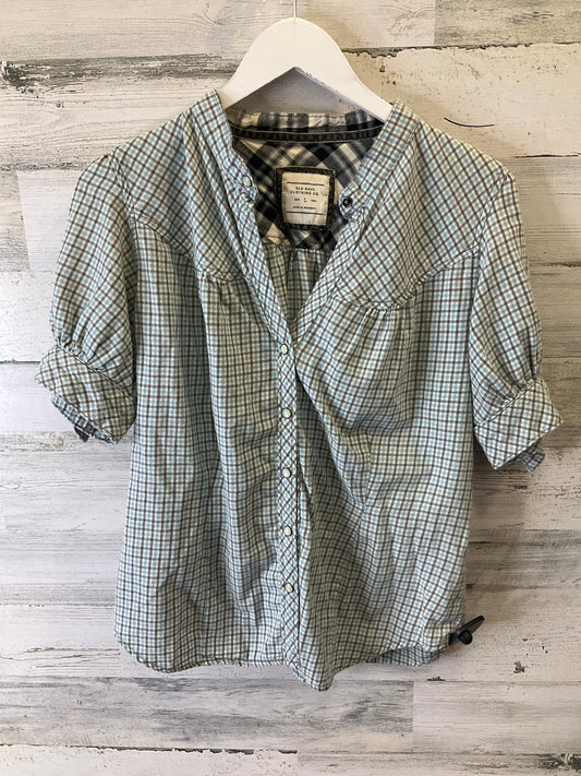 Blue & Grey Top Short Sleeve Old Navy, Size L