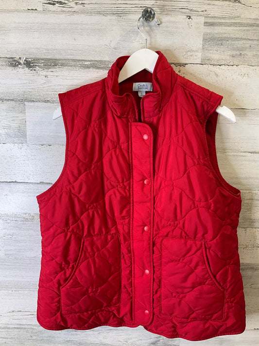 Vest Puffer & Quilted By Croft And Barrow In Red, Size: L