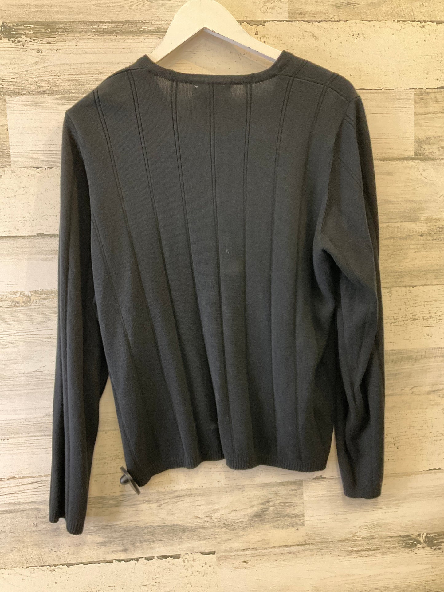 Sweater Cardigan By Charter Club In Black, Size: L