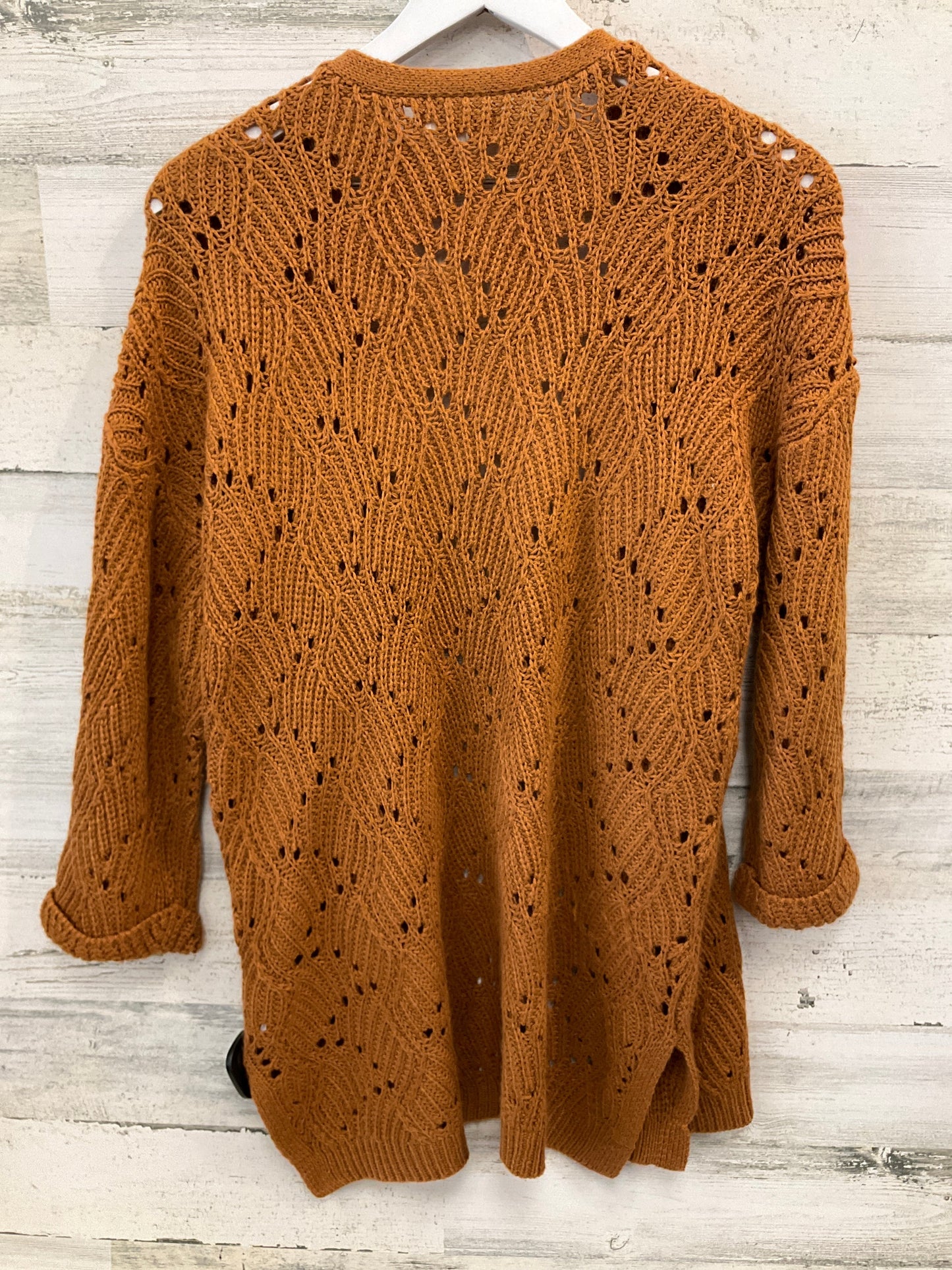 Sweater Cardigan By Maurices In Orange, Size: L