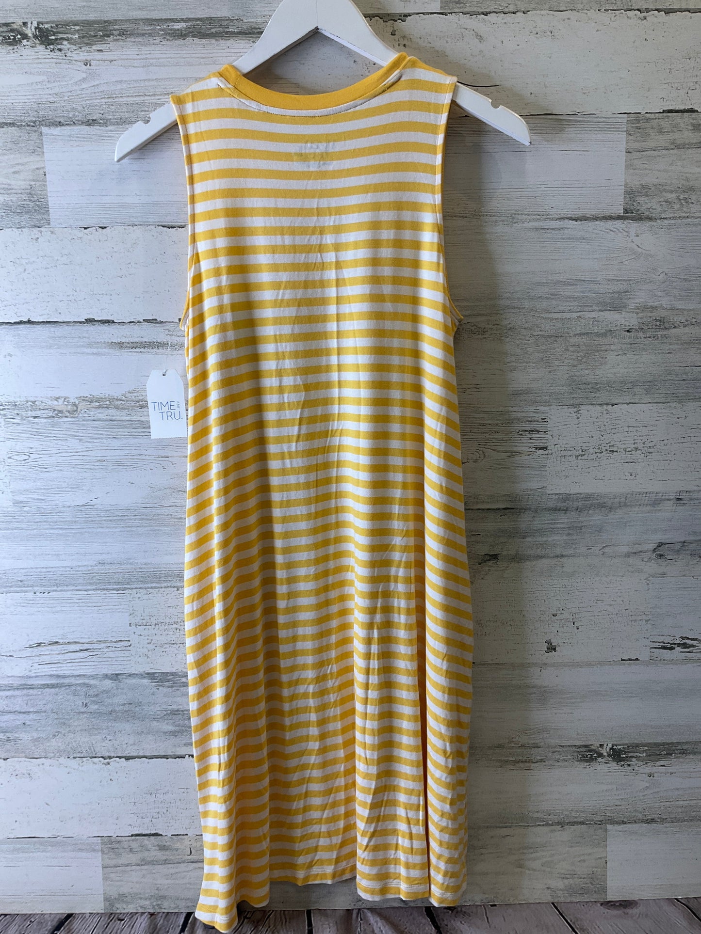 Yellow Dress Casual Midi Time And Tru, Size M